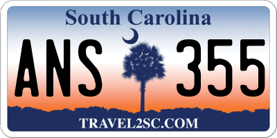 SC license plate ANS355