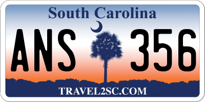 SC license plate ANS356