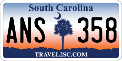 SC license plate ANS358