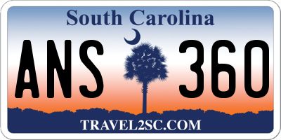 SC license plate ANS360