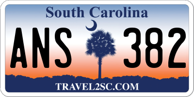 SC license plate ANS382