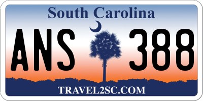 SC license plate ANS388