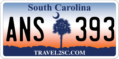 SC license plate ANS393