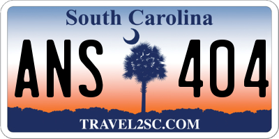 SC license plate ANS404