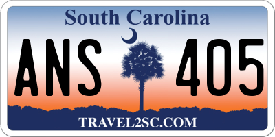 SC license plate ANS405