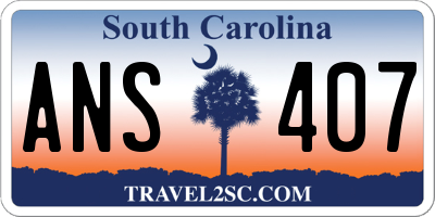 SC license plate ANS407