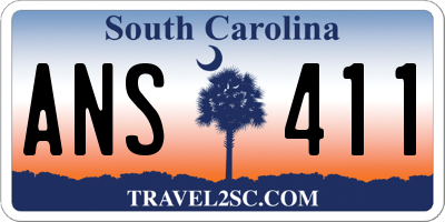 SC license plate ANS411