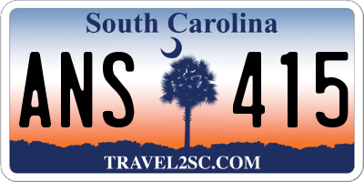 SC license plate ANS415