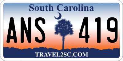 SC license plate ANS419