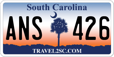 SC license plate ANS426