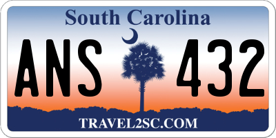 SC license plate ANS432