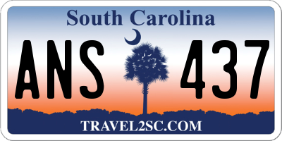 SC license plate ANS437