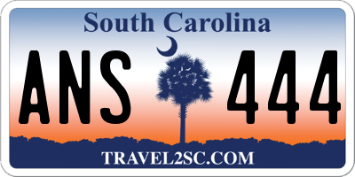 SC license plate ANS444