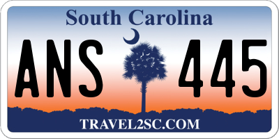 SC license plate ANS445