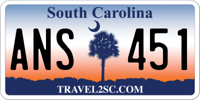 SC license plate ANS451