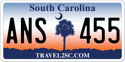 SC license plate ANS455