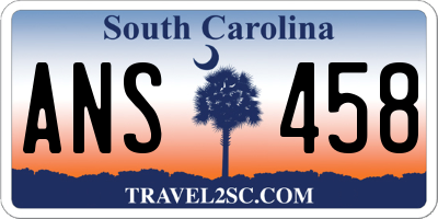 SC license plate ANS458