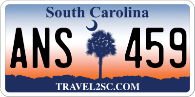 SC license plate ANS459