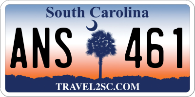 SC license plate ANS461