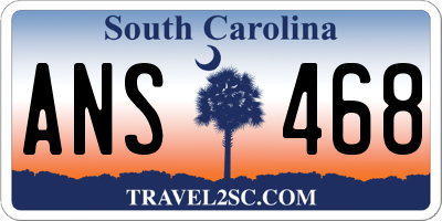 SC license plate ANS468