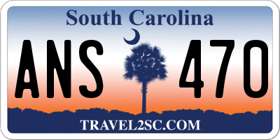 SC license plate ANS470