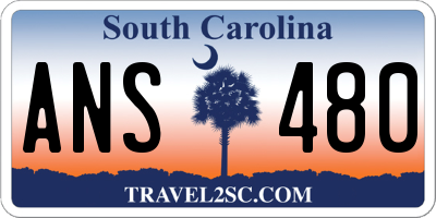 SC license plate ANS480