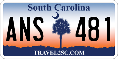 SC license plate ANS481