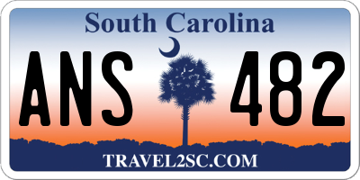 SC license plate ANS482