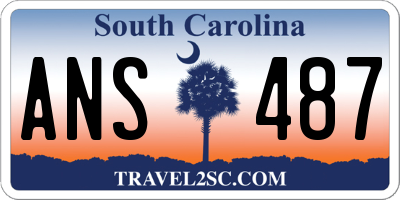 SC license plate ANS487