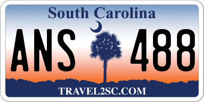 SC license plate ANS488