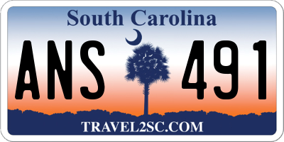 SC license plate ANS491