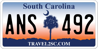 SC license plate ANS492