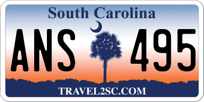 SC license plate ANS495