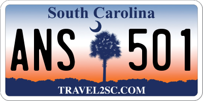 SC license plate ANS501