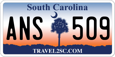 SC license plate ANS509
