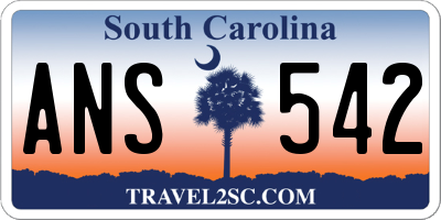SC license plate ANS542