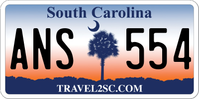 SC license plate ANS554