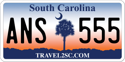 SC license plate ANS555