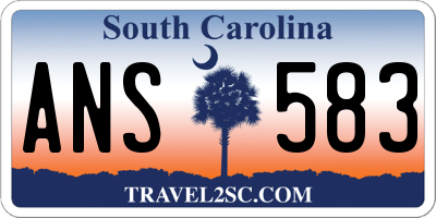 SC license plate ANS583