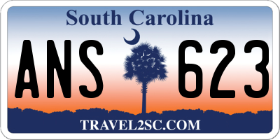SC license plate ANS623
