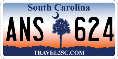 SC license plate ANS624