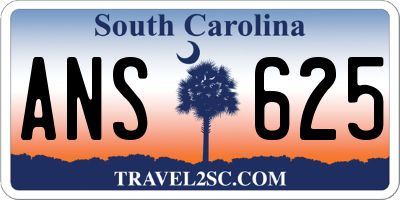 SC license plate ANS625