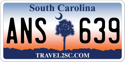 SC license plate ANS639