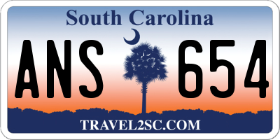 SC license plate ANS654