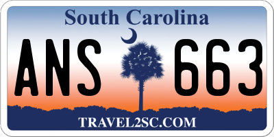 SC license plate ANS663