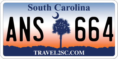 SC license plate ANS664