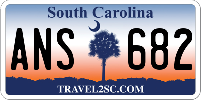 SC license plate ANS682