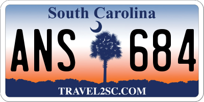 SC license plate ANS684