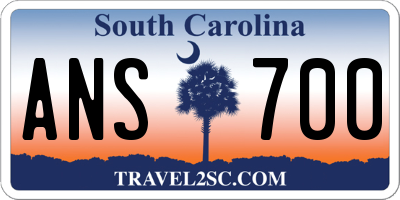 SC license plate ANS700