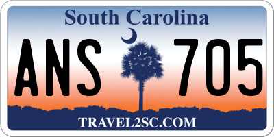 SC license plate ANS705